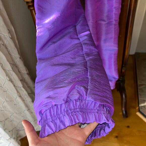 Vintage Nils Women’s high waisted Ski snow pants size 10 small iridescent purple - Picture 5 of 12